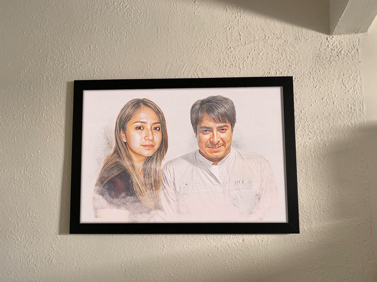Customer photo review of Watercolor Memorial Portrait