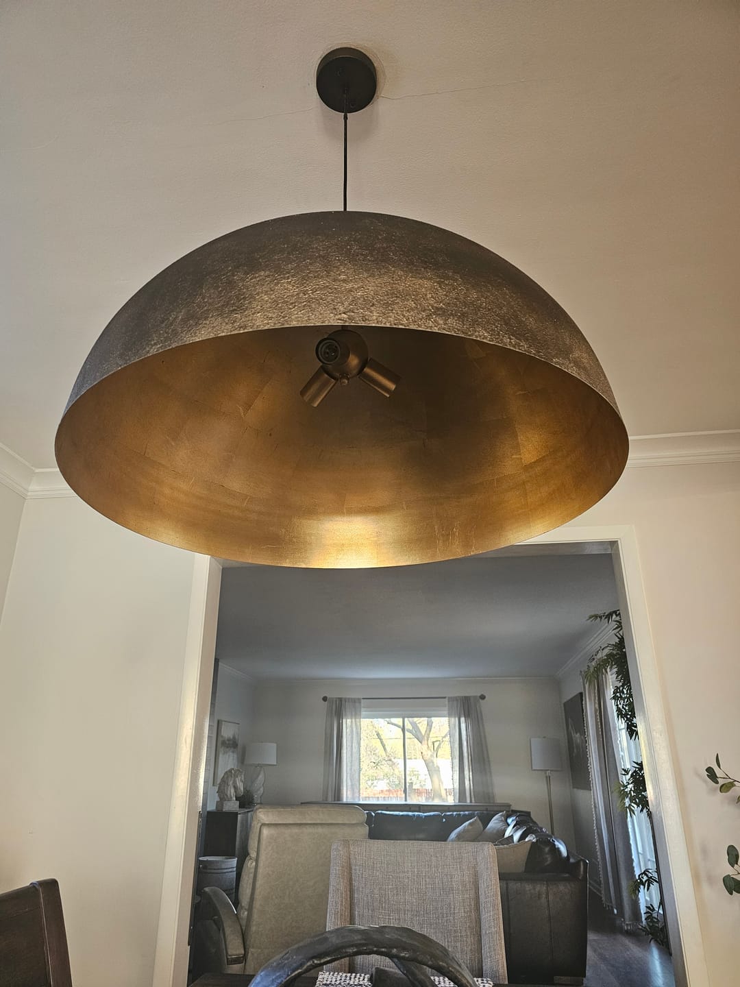 Customer photo review of Industrial Oversized Large Metal Dome Pendant Light