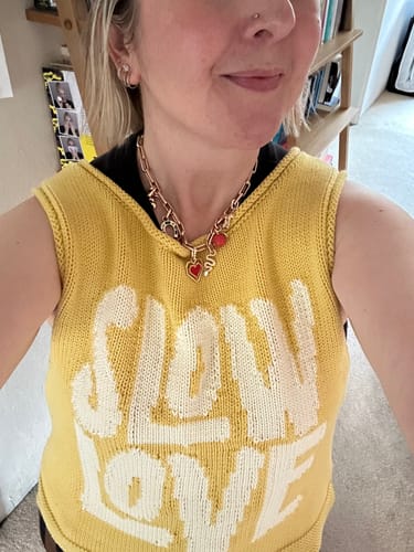 Customer photo review of Slow Love Cotton Tank - Chamomile