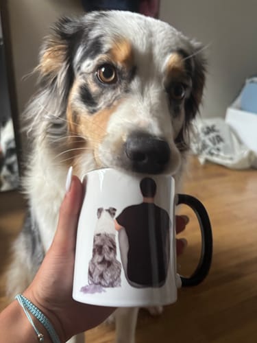 Customer photo review of Mug Personnalisé - Homme et Chien