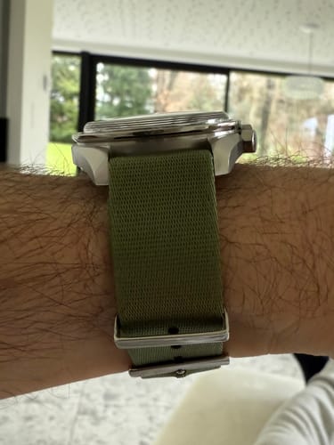 Customer photo review of Olive Green Nylon Strap