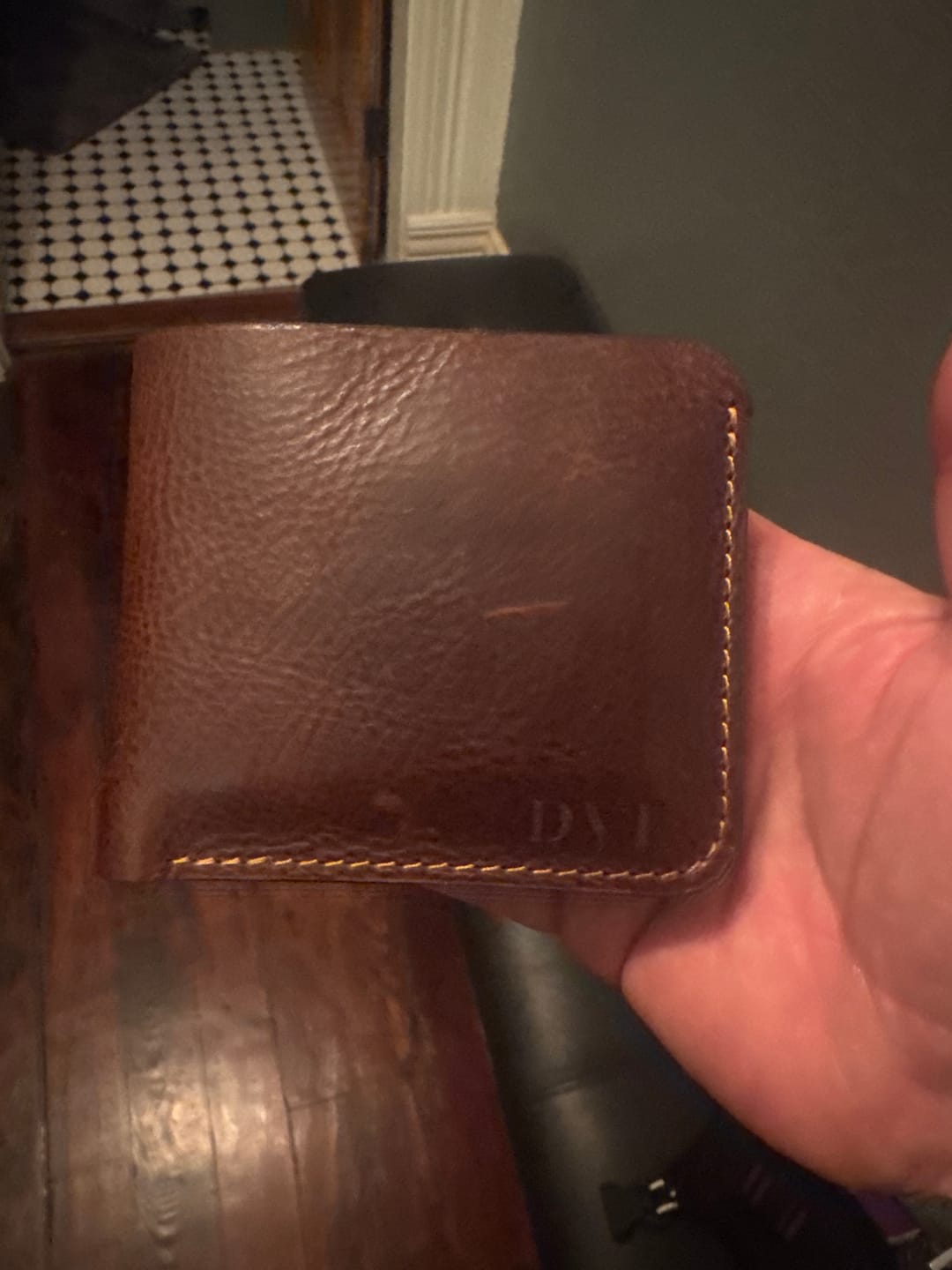 Customer photo review of Badge Bifold Wallet