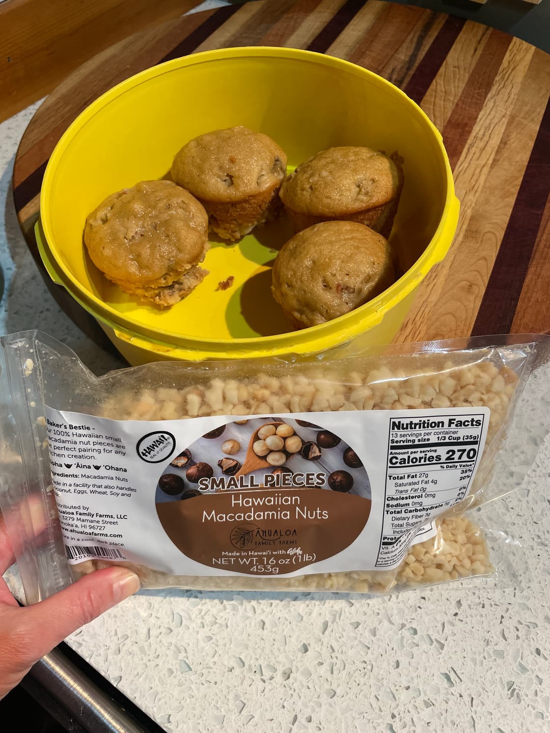 Customer photo review of Hawaiian Macadamia Nut Small Pieces