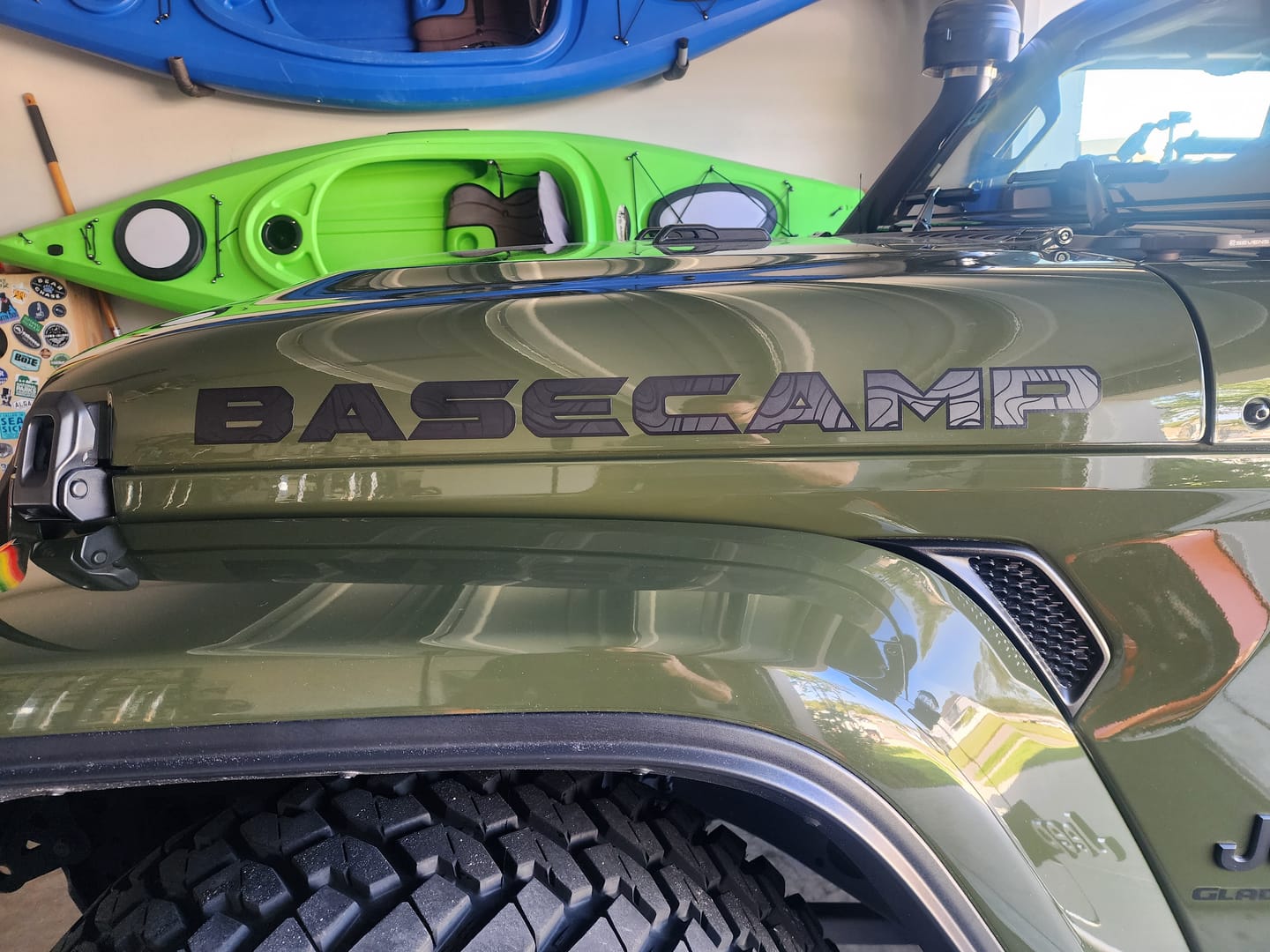 Customer photo review of Premium Black Topo Hood Lettering | Set of 2