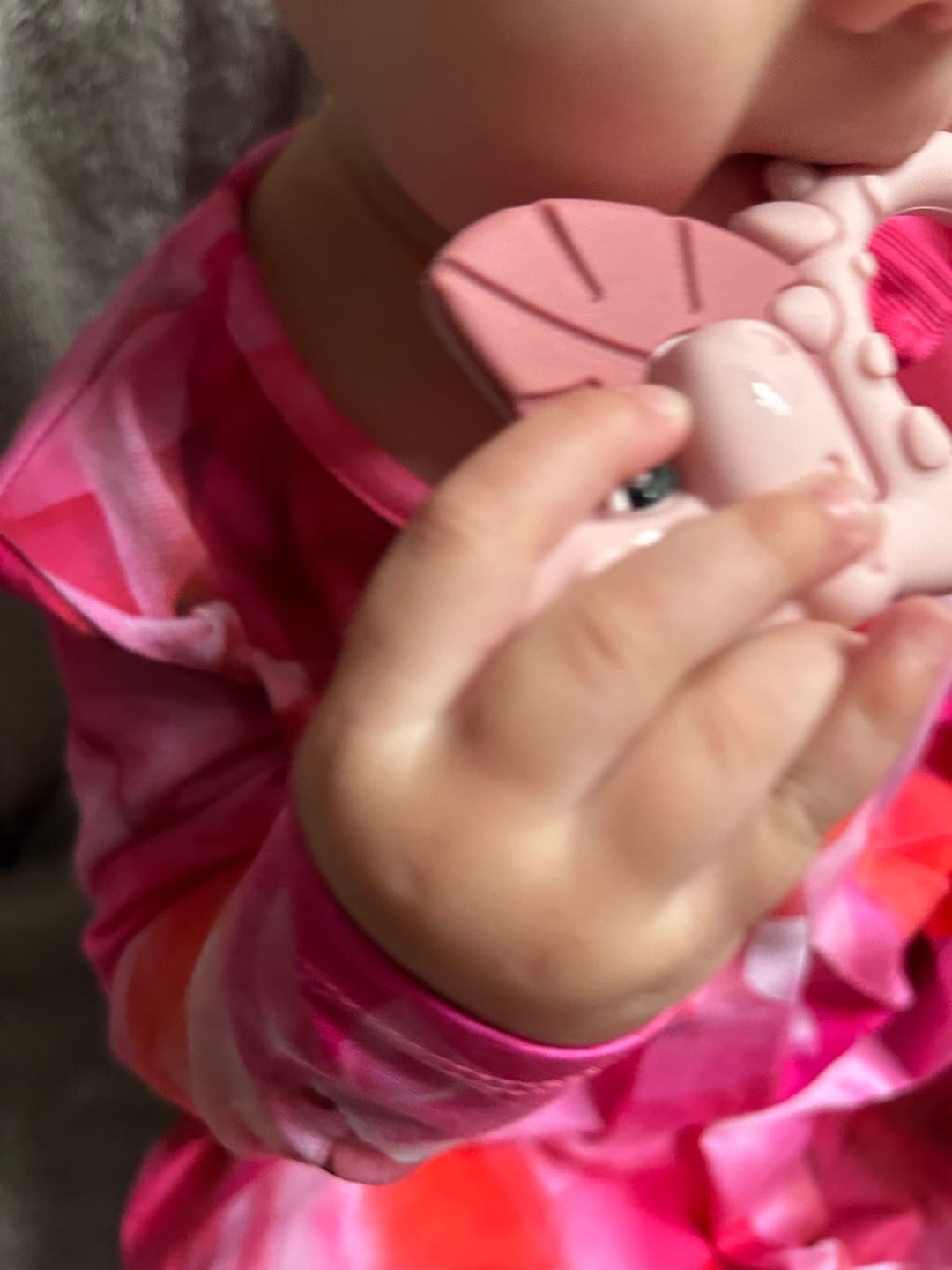 Customer photo review of Teething Toy: Dotty the Dinosaur™
