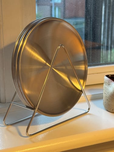 Customer photo review of Set of Six Stainless Steel Plate