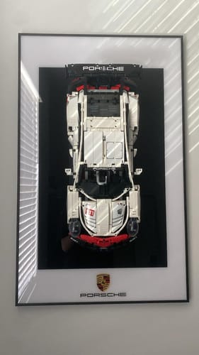 Customer photo review of LED Wall Display Frame for LEGO® Technic F1 Porsche 911 42096 Showcase