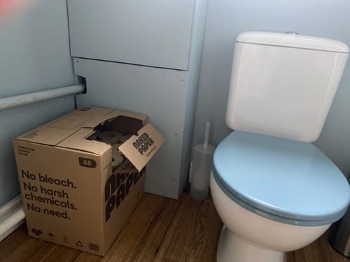 Customer photo review of Unbleached Bamboo Toilet Paper