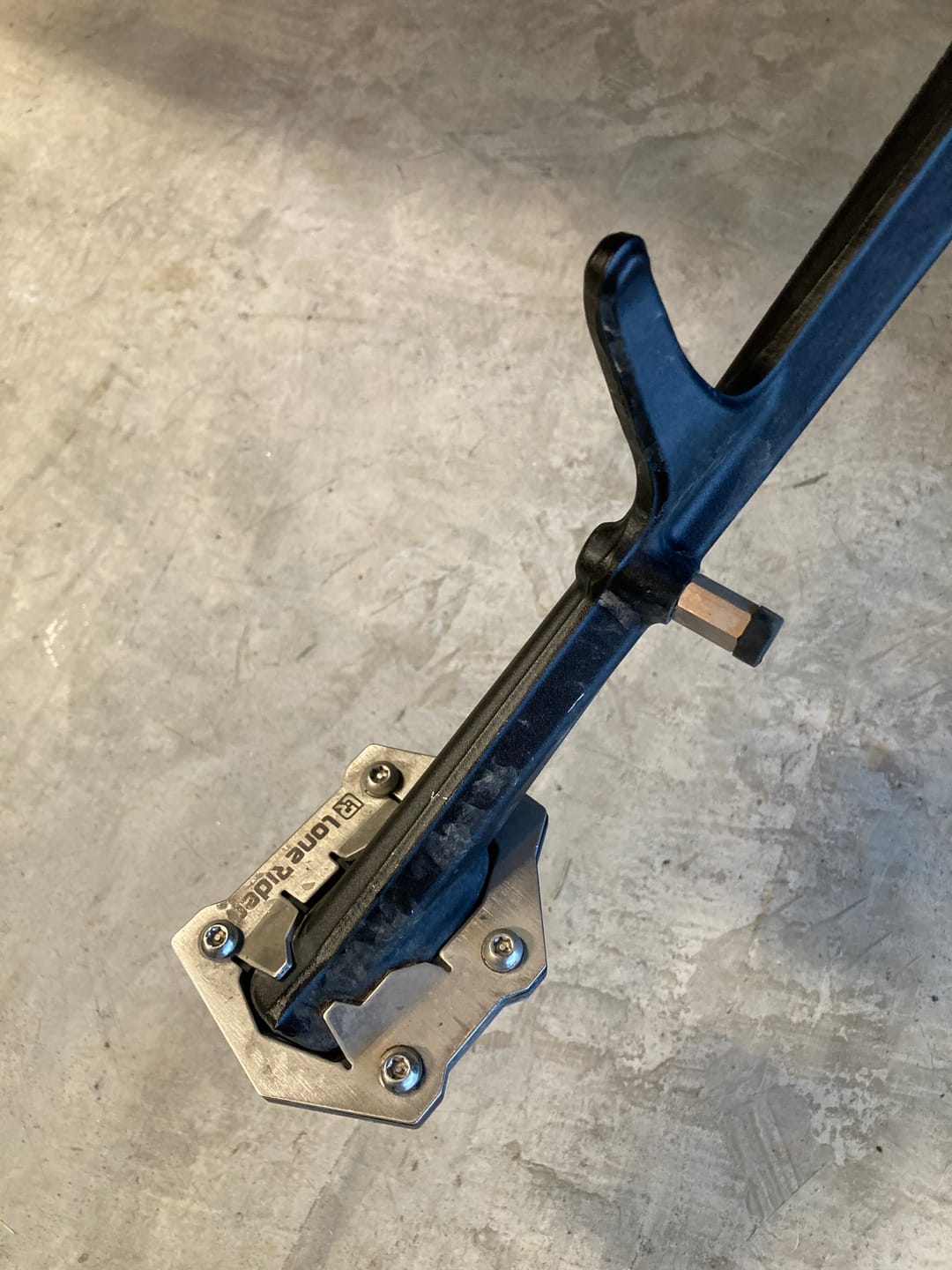 Customer photo review of Side Stand Foot Extension BMW R1300GS