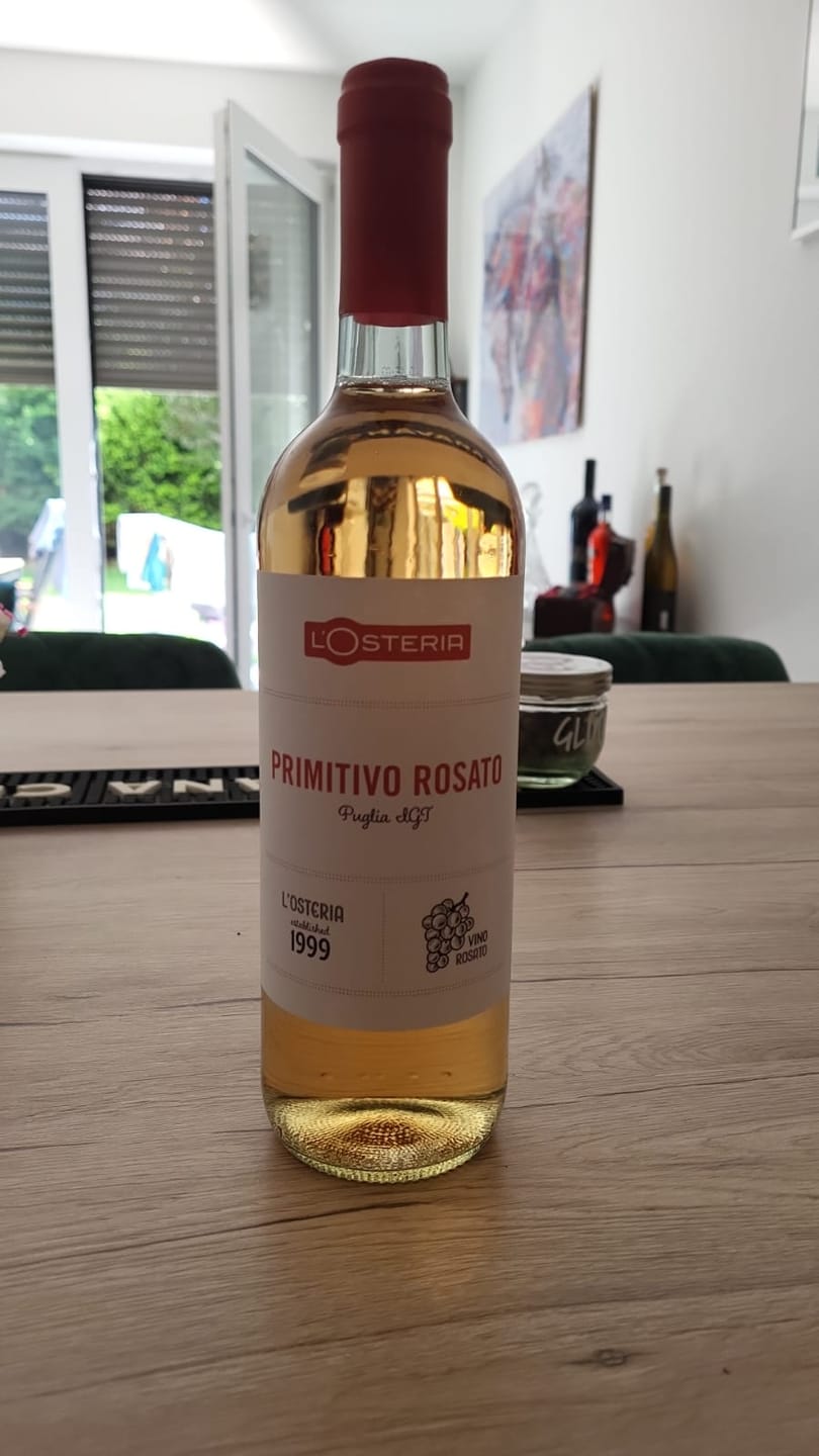 Customer photo review of L'Osteria Primitivo Rosato Di Puglia IGT, 6 Fl. | alc. 12%