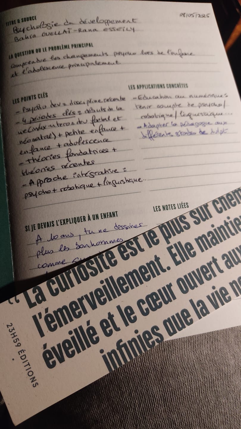 Customer photo review of Le Carnet de la Curiosité