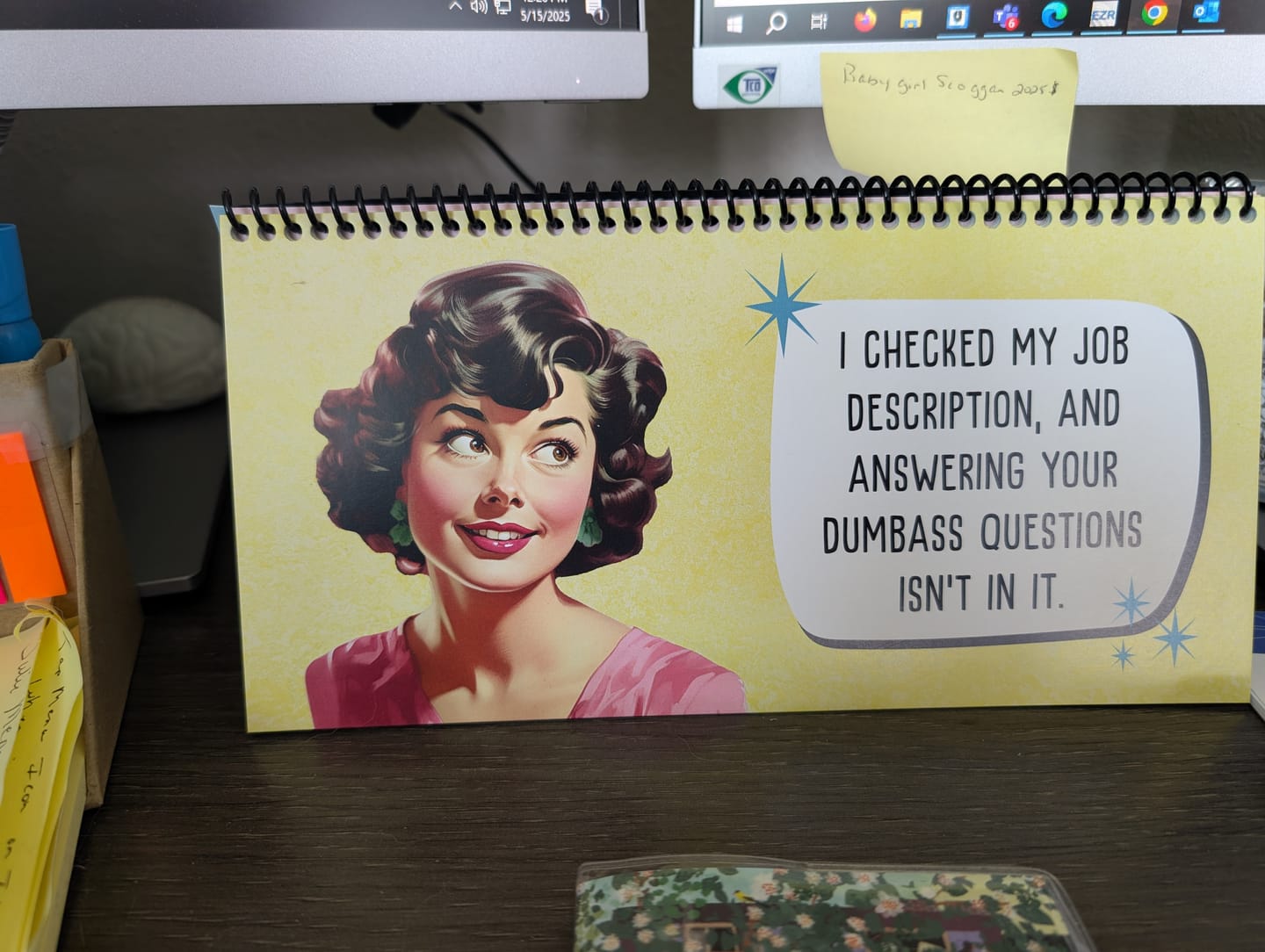 Customer photo review of Sassy & Sweary Women at the Office Desk Flip Sign