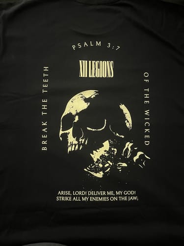 Customer photo review of PSALM 3:7 T-shirt