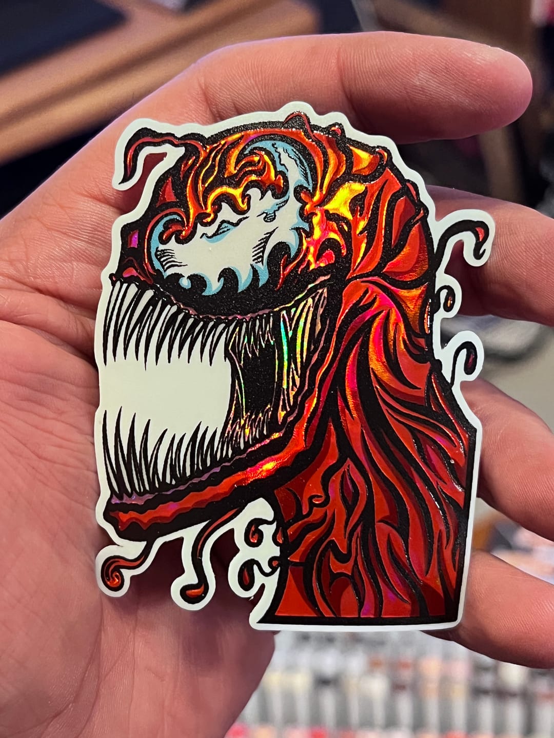 Customer photo review of Holographic Stickers - Any Shape