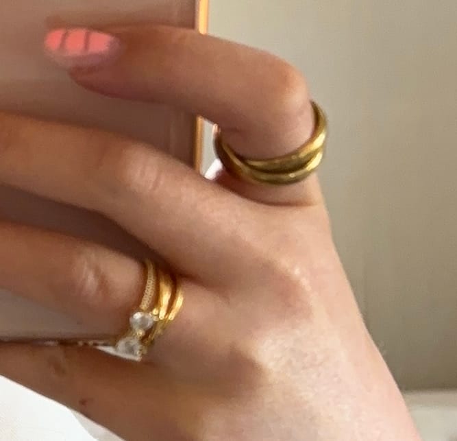 Customer photo review of Kyla Ring | 18K vergoldet