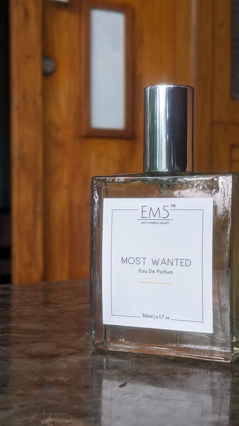 Customer photo review of EM5™ Most Wanted Perfume EDP Spray for Men | Vanilla Woody Warm Spicy Fragrance | Luxury Gift for Him | Variants Available: 50 ml Spray / 15 ml Spray
