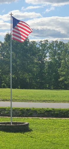 Customer photo review of Heavy Duty American Flag - Outdoor Nylon - Made In USA