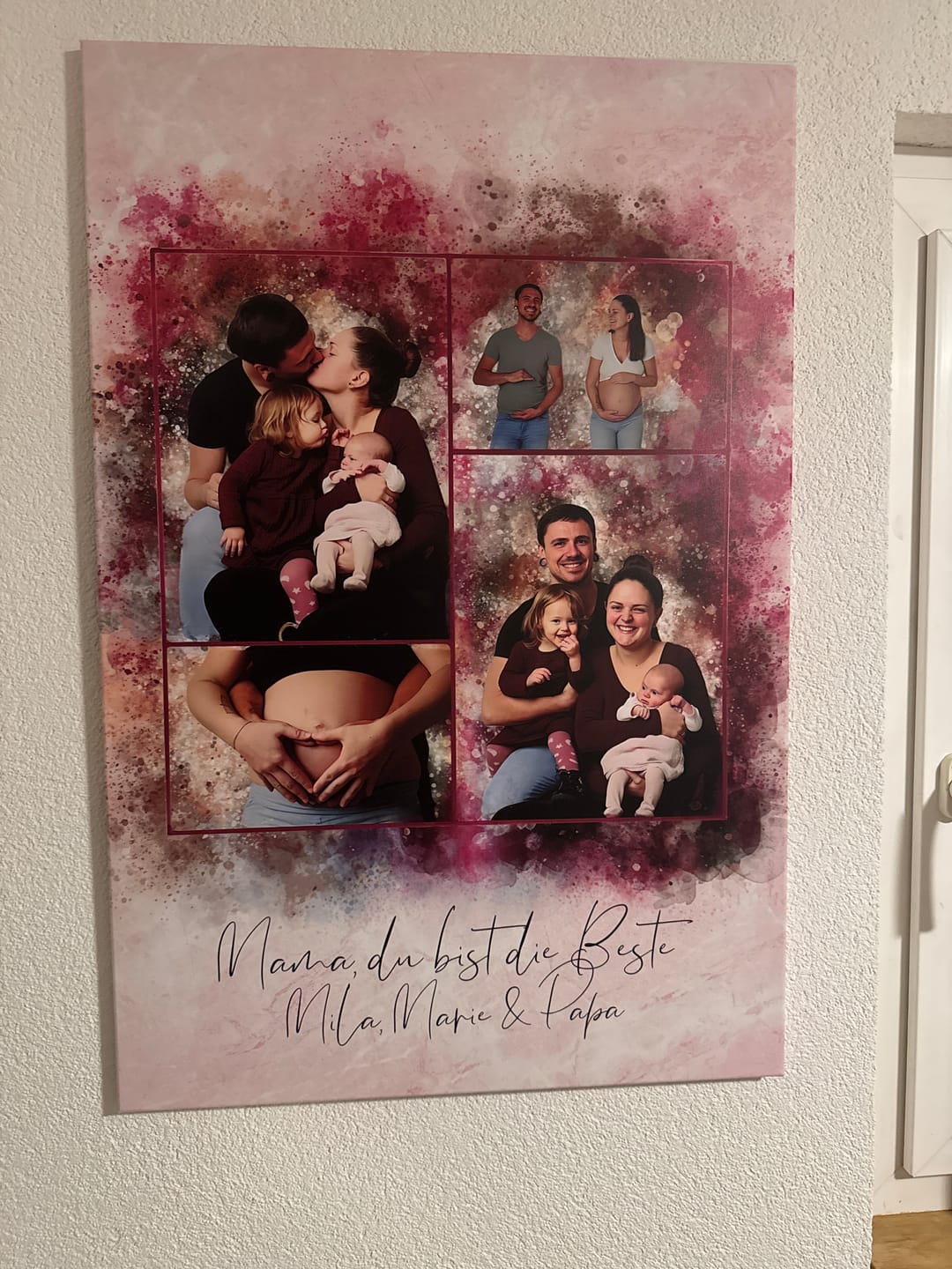 Customer photo review of Muttertagsgeschenk - Euer Foto als Aquarell - Persönliches Geschenk für Mama zum Geburtstag