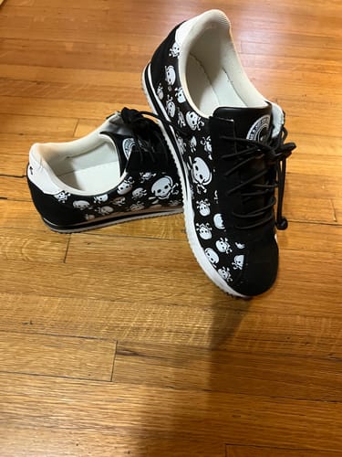 Customer photo review of Just Love Skulls & Bones Shoes