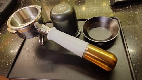 Customer photo review of High Extraction He[%] Filter Baskets for a Fuller Coffee Experience