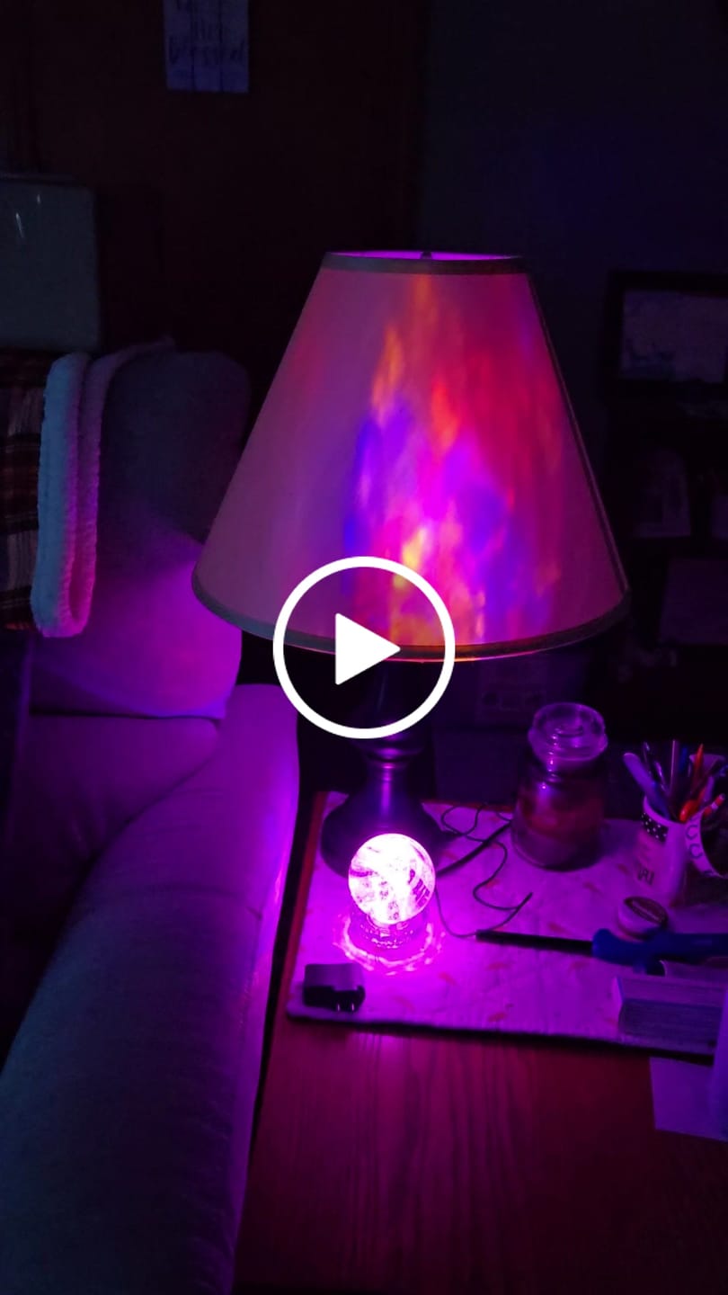 Customer video review of Illuminated Dichroic Rainbow Orb with Cremains