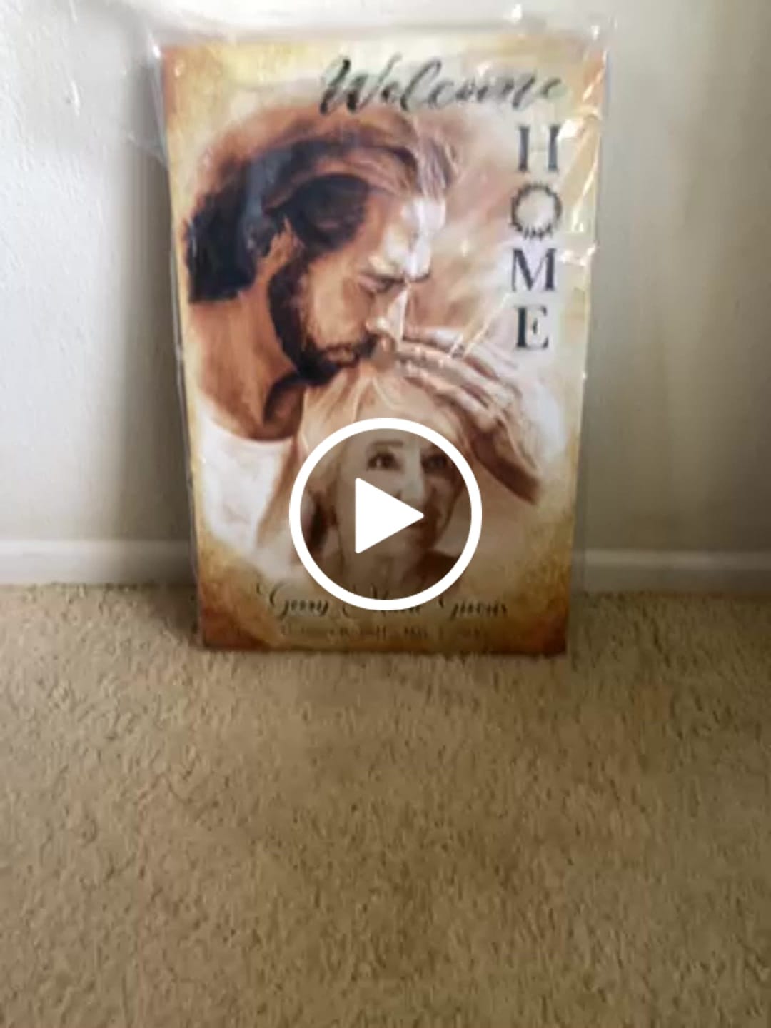 Customer video review of Custom Canvas Prints, God Sympathy Gifts, Jesus Memorial Gift, Remembrance Gifts, Bereavement Gift, Welcome Home Jesus Canvas