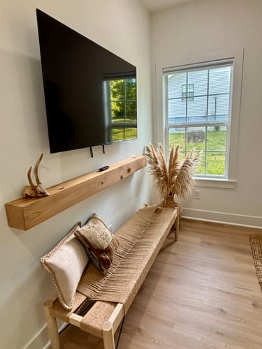 Customer photo review of Modern 3" Thick Floating Shelves