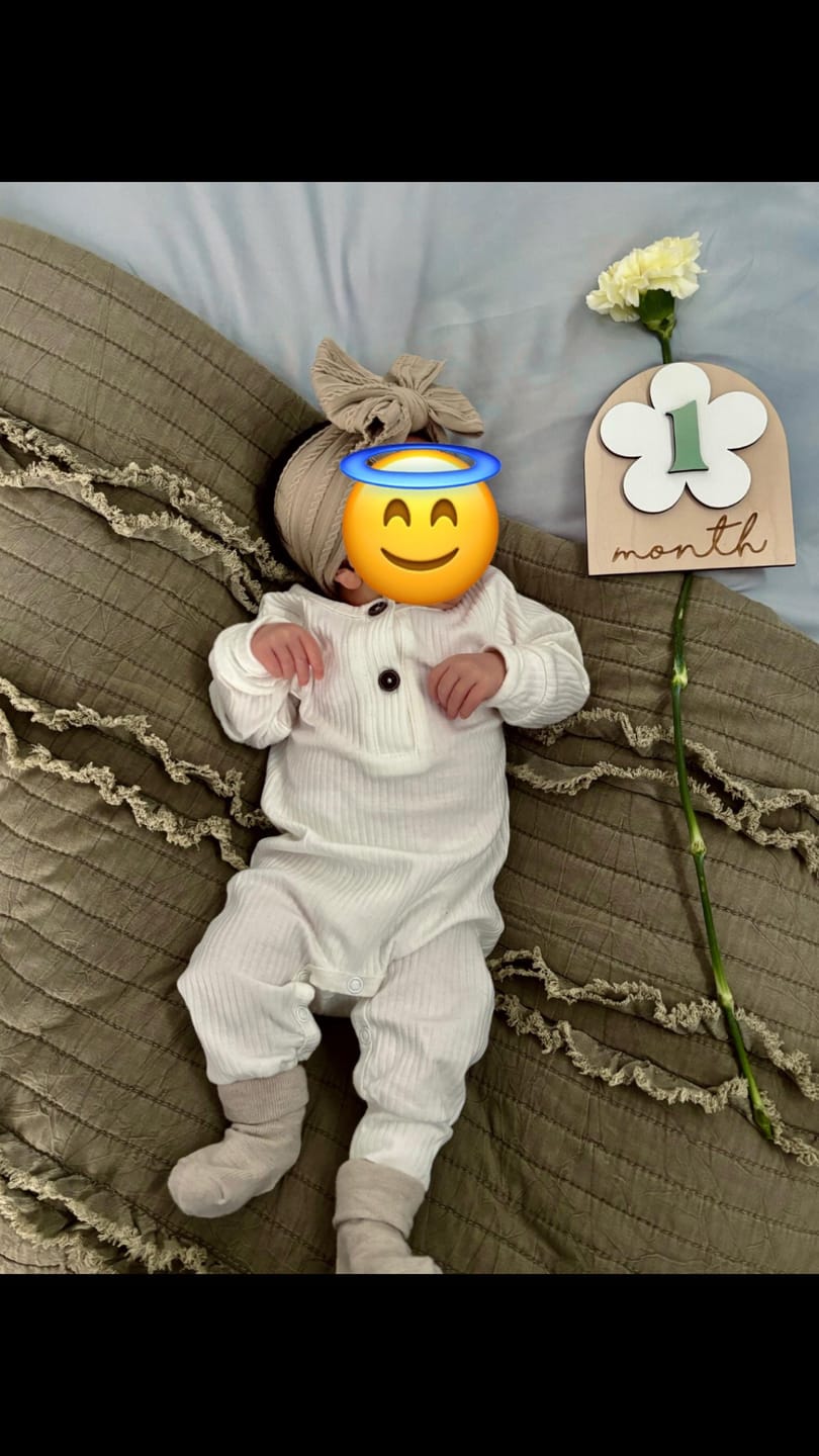 Customer photo review of Monthly Milestone - Boho Flower