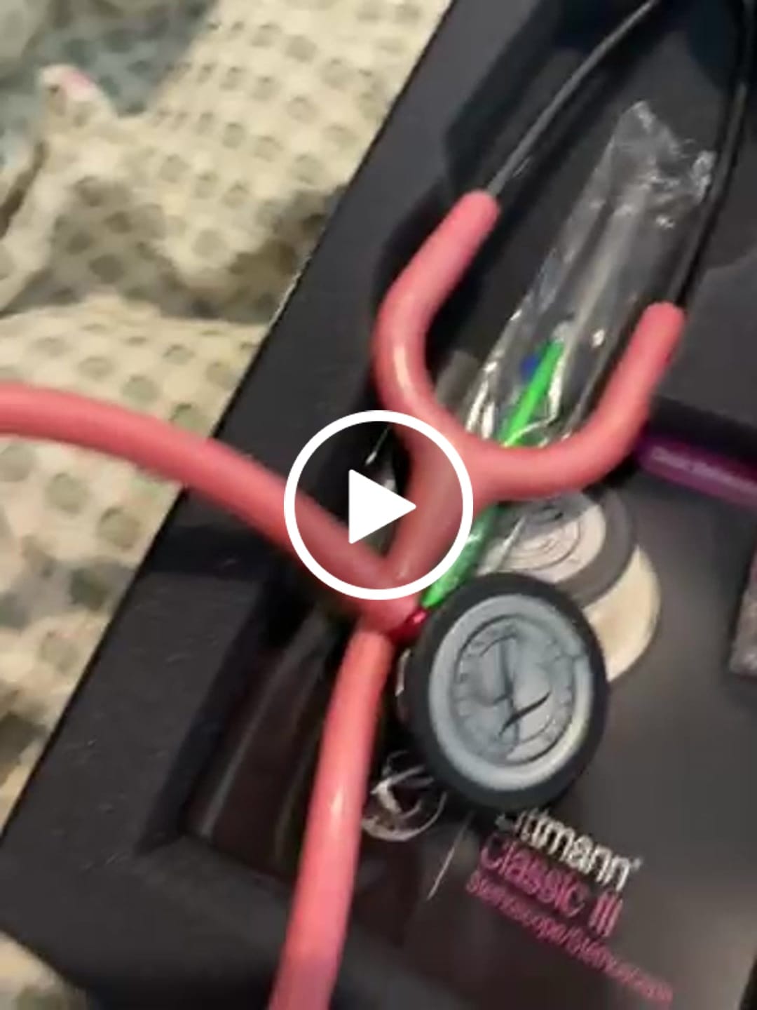 Customer video review of Littmann Classic III Monitoring Stethoscope: Marine Blue Satin Finish 5912C