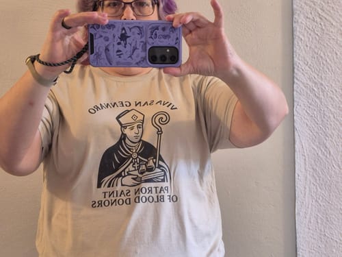 Customer photo review of Viva San Gennaro T-shirt