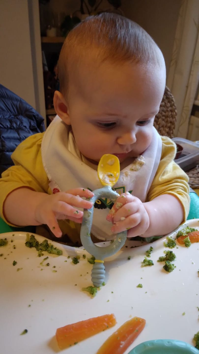 Customer photo review of Multi-stage baby spoon and dipper - Dippit™ (two-pack)
