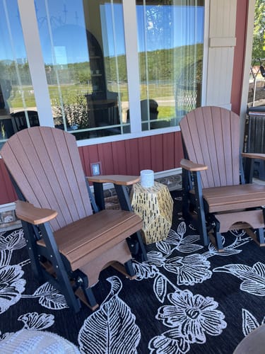 Customer photo review of DuraWeather Poly Adirondack Single Glider