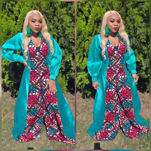 Kelly G. review of Nia Jumpsuit|Teal image 1 out of 1