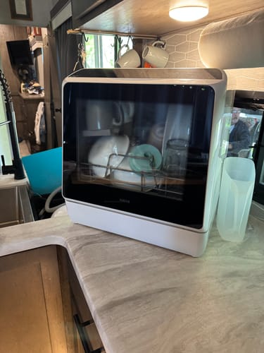 Customer photo review of R01 Compact Countertop Dishwasher