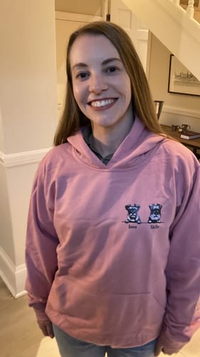 Customer photo review of Illustrated Pets HOODIE (Unisex)