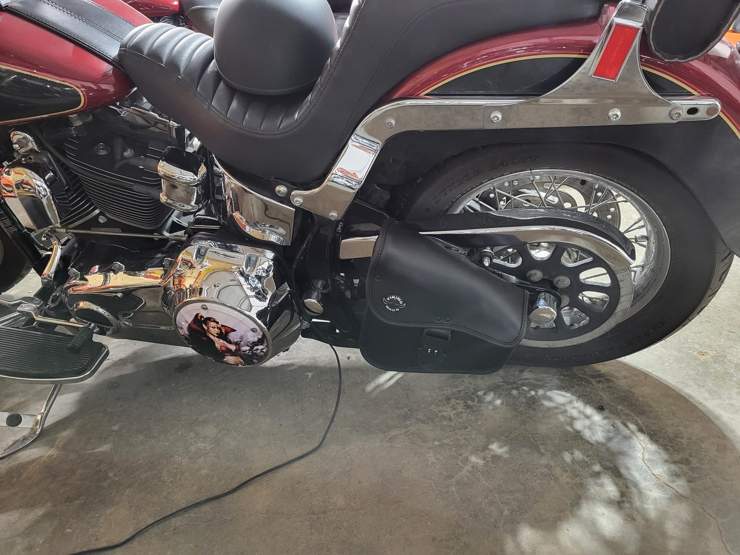 Customer photo review of 3L - Digilock Motorcycle Swingarm Bag for Harley Softail