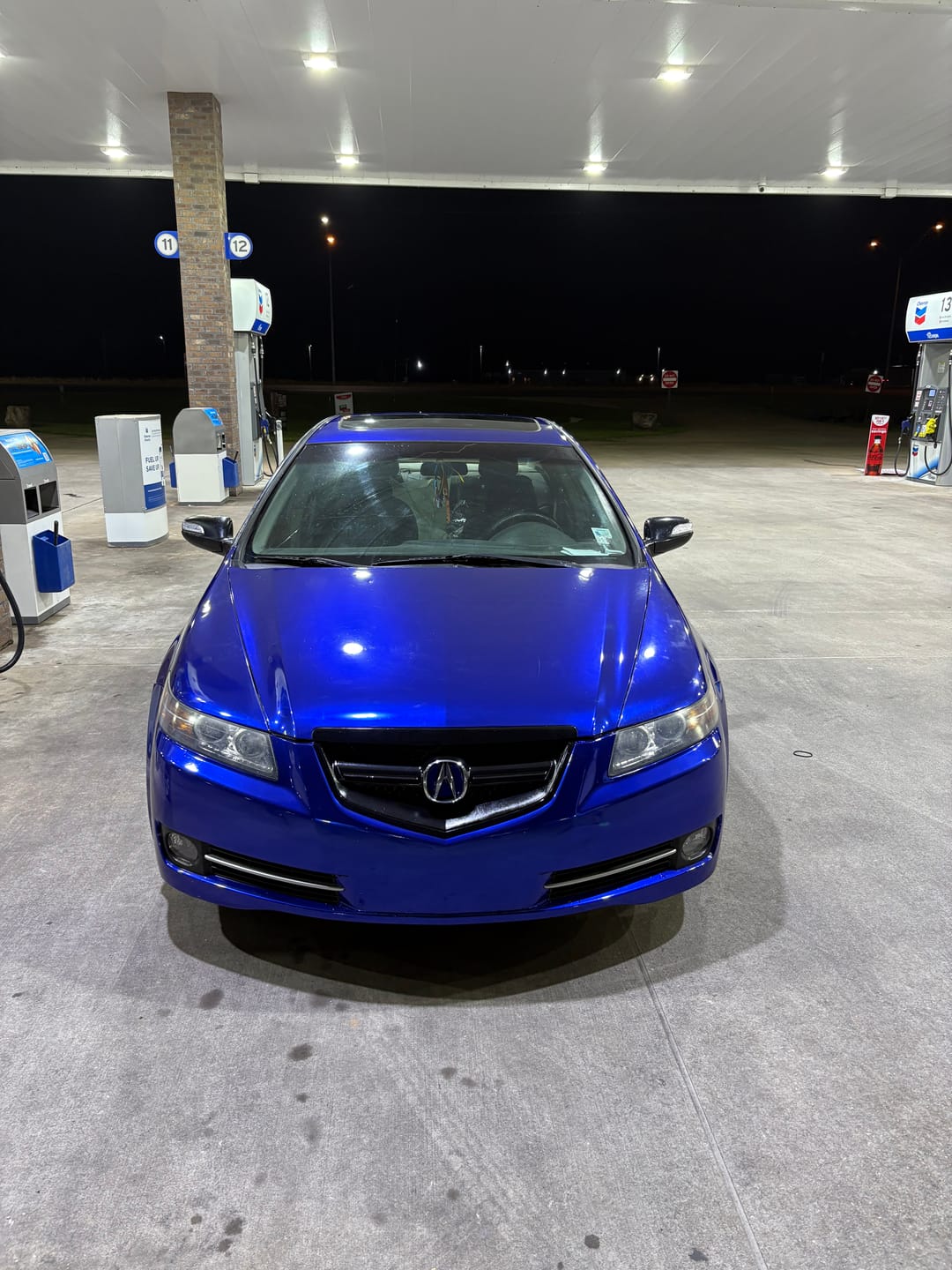 Customer photo review of Glossy Metallic Deep Blue Vinyl Wrap