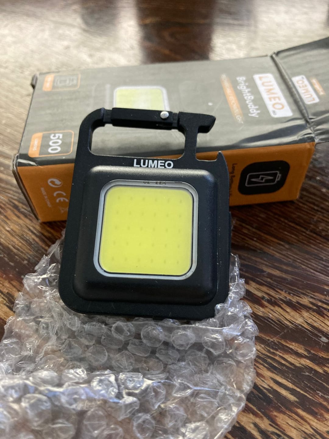 Customer photo review of Lumeo Pro BrightBuddy Keychain Light
