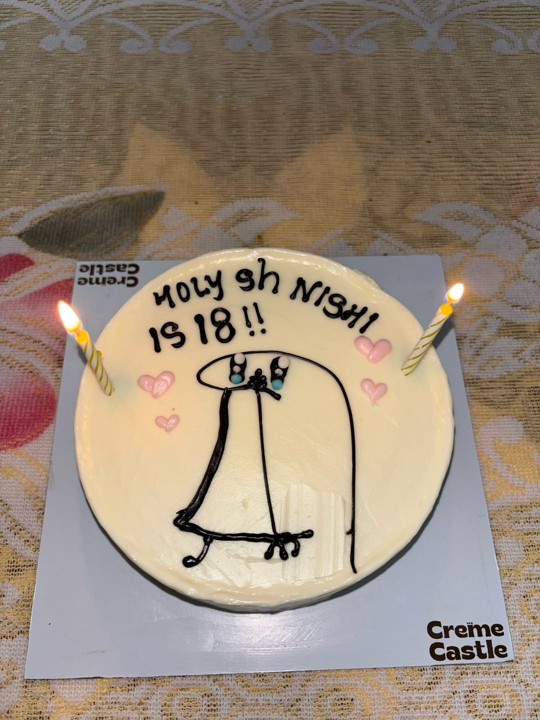 Customer photo review of Meme Age Theme Cake