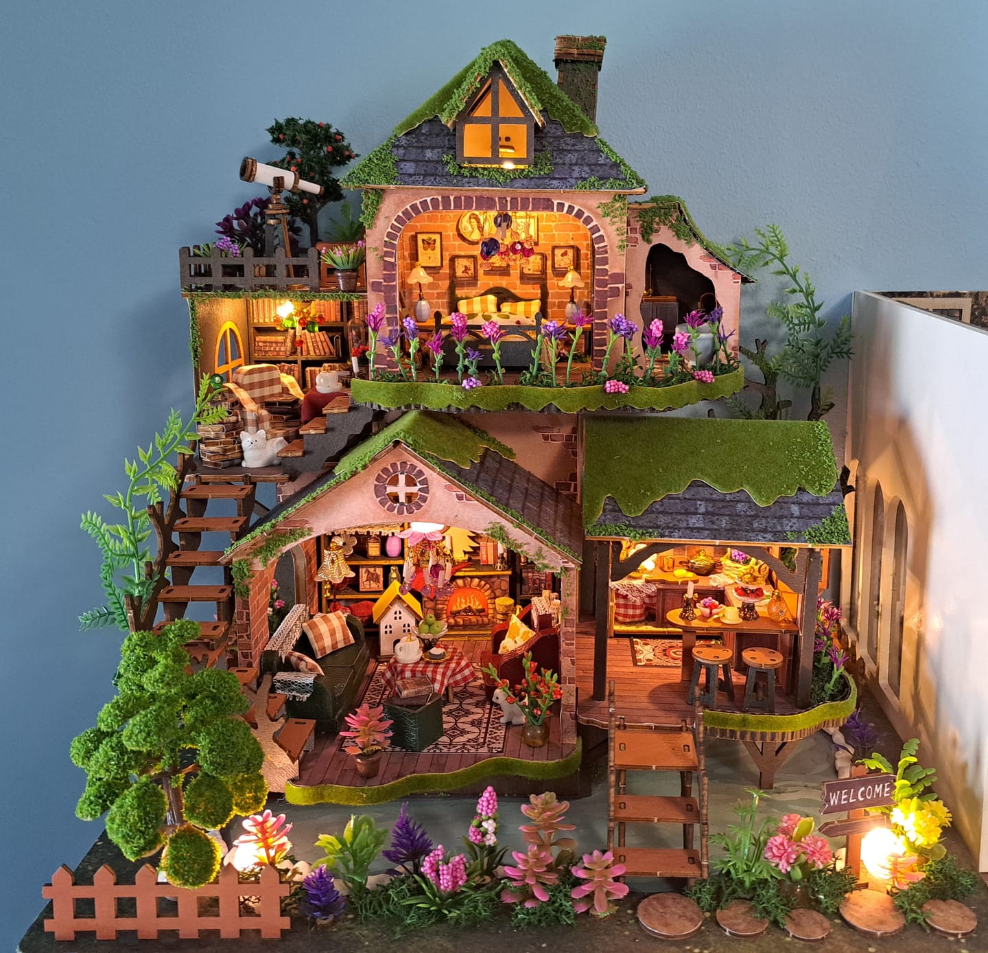 Customer photo review of rokrgeek Enchanted Forest Cottage Miniature House Kit