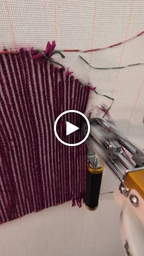 Customer video review of The Spider — Cut & Loop Pile Tufting Machine