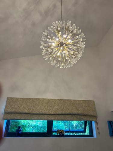 Customer photo review of 9-Light Crystal Dandelion Chandelier