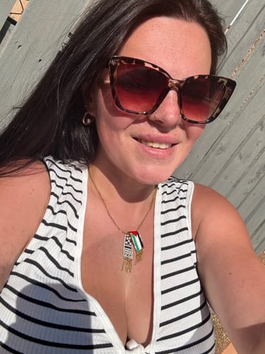 Customer photo review of Keffiyeh Necklace