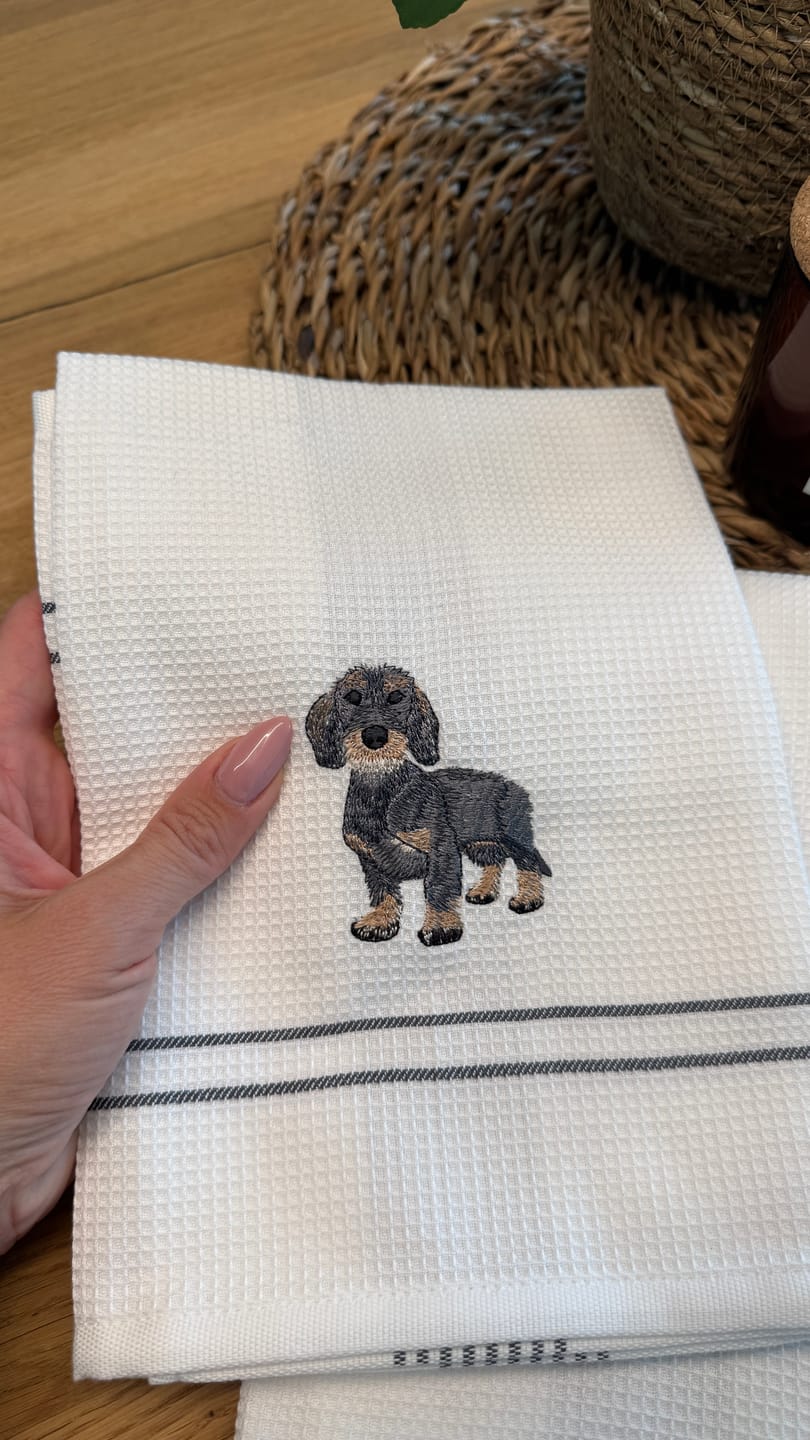 Customer photo review of Geschirrtuch Rauhaardackel