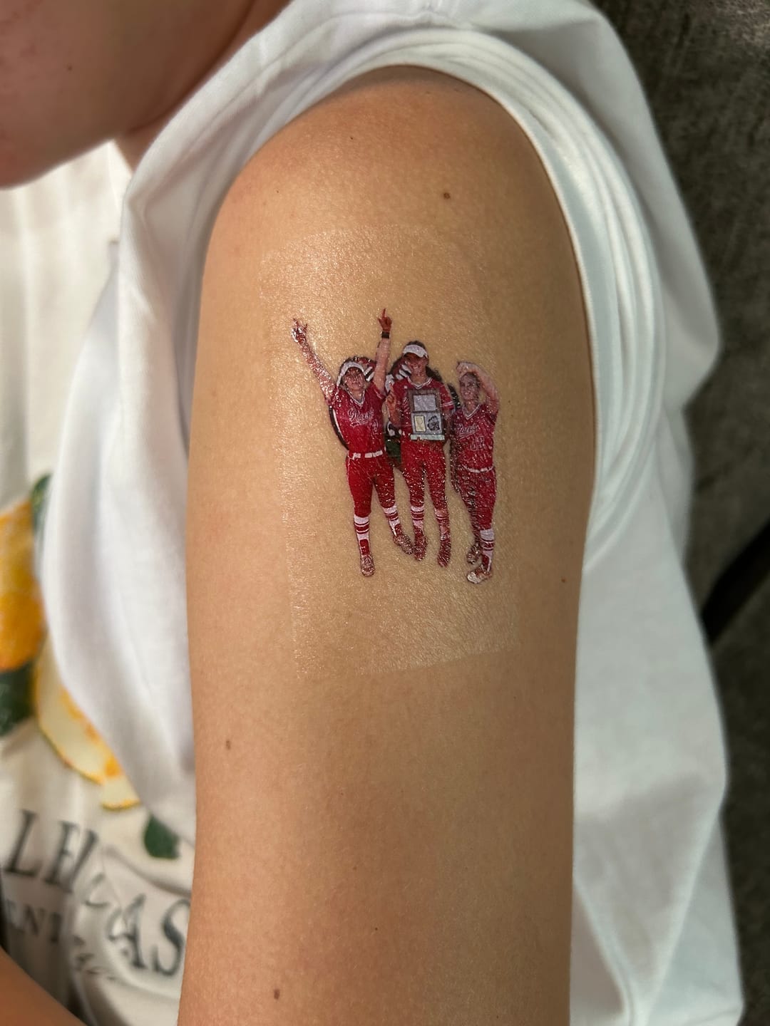 Customer photo review of Custom Photo Temporary Tattoo
