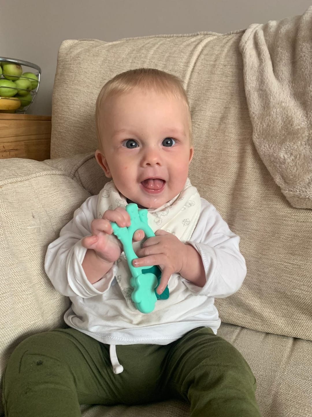 Customer photo review of Teething Toy: Dotty the Dinosaur™