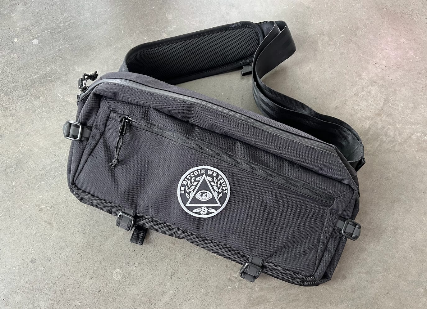 Customer photo review of In Bitcoin We Trust Embroidered Patch