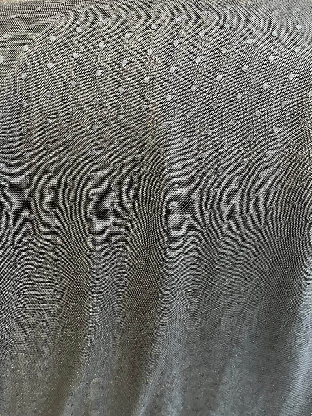 Customer photo review of Black Black Spot Mesh Fabric Stretch