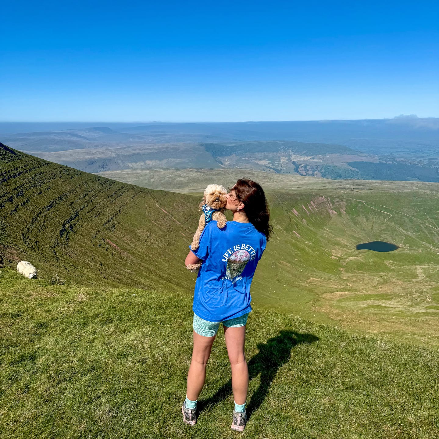 Customer photo review of Personalised Life Is Better With Your Dog T Shirt