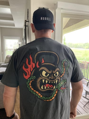 Customer photo review of KettleHell T-Shirt